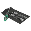 SCREWDRIVER -BIT HOLDER SET (19 pieces) - WERA KOMPAKT TURBO  (QUICK CLAMPING CHUCK) Black/green - German tools for workshop.