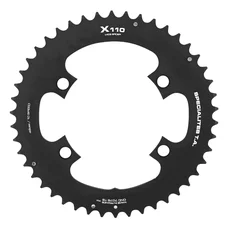 CHAINRING FOR ROAD BIKE Ø 110 - 4 ARMS - Ø110 FOR SHIMANO TIAGRA 4700 TA X110 WS 46 Teeth- External COMPATIBLE SORA 3000/CLARIS 2000 BLACK 9/10 Speed.