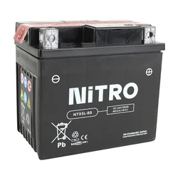 BATTERIE 12V 4 Ah NTX5L-BS NITRO MF SANS ENTRETIEN AVEC PACK ACIDE (Lg114xL70xH106mm) (EQUIVALENT YTX5L-BS)