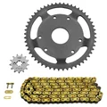 KIT CHAINE ADAPTABLE DERBI 50 SENDA SM CLASSIC 1999->2002  420  13x53  (DIAM COURONNE 53/125/8.25)  (DEMULTIPLICATION ORIGINE)  -AFAM-