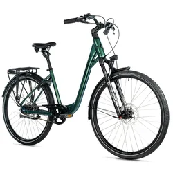 VELO MUSCULAIRE CITY BIKE 28 LEADER FOX ESCALANTE 2025 MIXTE BLEU BRILANT NEXUS 8V COURROIE (16,5'' - H42cm - TAILLE S - POUR ADULTE DE 158cm à 168cm)