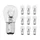 LIGHT BULB 12V 21/5W STANDART S25 FOOT BAY15D CLEAR (TAIL+BRAKE LIGHT) (SOLD PER 10)  -SELECTION P2R-