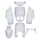 FAIRINGS/BODY PARTS FOR SCOOT  MBK 50 OVETTO 2002>2007/YAMAHA 50 NEOS 2002>2007 WHITE GLOSS  (7 PARTS KIT )