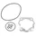 GASKET SET FOR CYLINDER KIT - AIRSAL for DERBI 50 SENDA 2006>, GPR 2006>/GILERA 50 SMT 2006>, RCR 2006> (PIAGGIO EURO 3) (FOR CAST IRON CYLINDER)