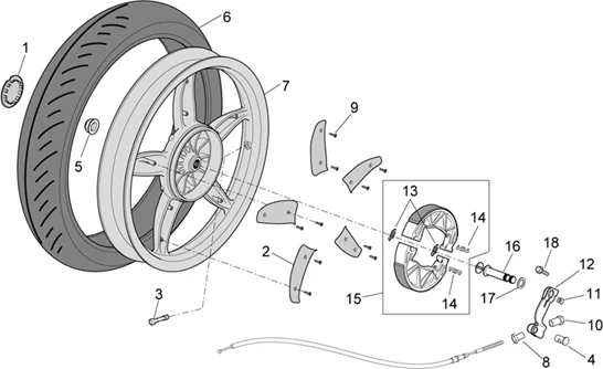 Roue posterieure - F.T.