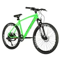 VELO MUSCULAIRE VTT 26 LEADER FOX FACTOR 2025 VERT FLUO MAT 9V CADRE 16 POUCES (TAILLE ENFANT 148 à 156 cm) -HYDRAULIQUE A DISQUE-