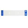 BANDE PLAQUE AUTO 520x110 POUR PVC VIERGE DEP. 26/EURO (VENDU A L'UNITE)