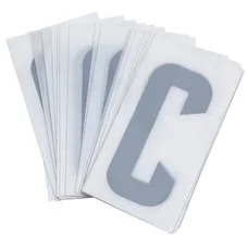LETTRE PLAQUE PVC MOTO/SCOOTER 45mm  C  (VENDU PAR 10)
