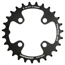 CHAINRING FOR MTB 27T.  Ø64 2X10 "INNER" BLACK STRONGLIGHT -4 ARMS- SRAM XO+SHIMANO (EXCEPT XT/XTR) NON THREADED - thickness 3,5mm