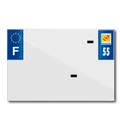 PLASTIC STRIP FOR PVC LICENSE PLATE WITH BUSINESS NAME (MOTORBIKE FORMAT 210X145)-DEPT 55/EUROPE (SOLD PER UNIT)