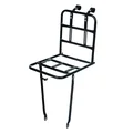 LUGGAGE RACK - FRONT - BASIL LARGE - MATT BLACK  26"/28" - ON FORK EYELETS/ON BAR WITH HOOKS (28x31x27 cm) COMPATIBLE MIK SYSTEM