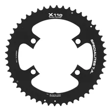 CHAINRING FOR ROAD BIKE Ø 110 - 4 ARMS - Ø110 FOR SHIMANO TIAGRA 4700 TA X110 WS 50 Teeth- External COMPATIBLE SORA 3000/CLARIS 2000 BLACK 9/10 Speed.