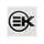 AUTOCOLLANT/STICKER EK NOIR 75 x 75 mm (VENDU A L'UNITE) -ARTEK-