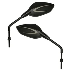 MIRROR FOR SCOOT REPLAY CLASS - BLACK MAT/CHROME Ø 8mm LEFT+RIGHT (PAIR) **