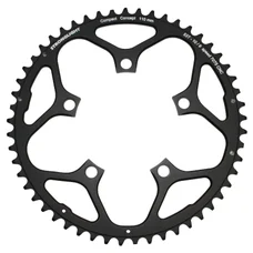 PLATEAU ROUTE 5BRA D.110 STRONGLIGHT 53DTS  EXTERIEUR NOIR ALU 7075 TYPE SHIMANO 9/10V.