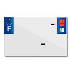 BANDE PLAQUE MOTO 210x130 POUR PVC VIERGE DEP. 48/EURO (VENDU A L'UNITE)