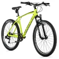 VELO MUSCULAIRE VTT 26 LEADER FOX MXC HOMME JAUNE FLUO 8V CADRE 16 POUCES (TAILLE ADULTE 160 à 168 cm)