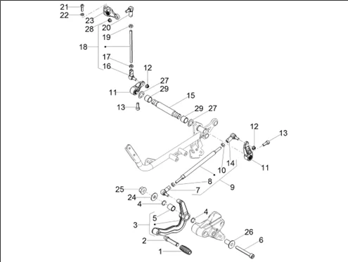 Sélecteurs internes de la boîte de vitesses