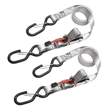 SANGLE A BOUCLE AUTOBLOQUANTE MASTERLOCK LARGEUR 25mm LONGUEUR 1,80M GRIS CAPACITE D'ARRIMAGE 250kg (VENDU A LA PAIRE)  -CERTIFICATION TUV-