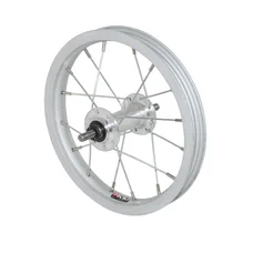 WHEEL FOR URBAN BIKE- 12" -FRONT ALUMINIUM - ALUMINIUM HUB- -SOLID SPINDLE