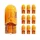LIGHT BULB 12V  5W STANDART W5W FOOT W2,1x9,5D WEDGE- AMBER (DASHBOARD LIGHT +TURN LIGHTS)  (SOLD PER 10)  -FLOSSER-