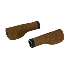 POIGNEE CITY HERRMANS NUCORE TOWN ERGONOMIQUE AVEC LOCK-ON MARRON ANTIQUE L 130 mm DIAM 22 mm  (PAIRE SUR CARTE)