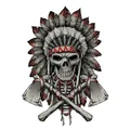 STICKER LETHAL THREAT MINI RENEGADE SKULL (60x80mm)