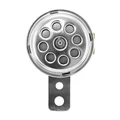 AVERTISSEUR/KLAXON CYCLO 12V DIAM 66mm 105DB CHROME  -SELECTION P2R-