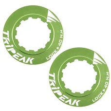 ECROU DISQUE DE FREIN CENTER LOCK TRIPEAK ALUMINIUM ULTRA LEGER 7g VERT - SERRAGE INTERNE (VENDU A LA PAIRE)