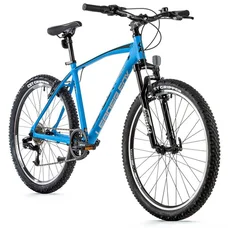 VELO MUSCULAIRE VTT 26 LEADER FOX MXC 2023 HOMME BLEU MAT 8V CADRE 20 POUCES (TAILLE ADULTE 180 à 188 cm)