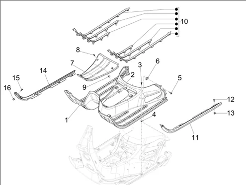 Protection centrale - Repose-pieds