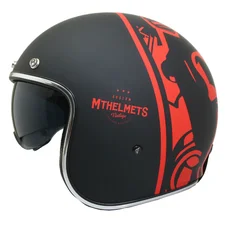 CASQUE JET MT LE MANS 2 SV DIVENIRE NOIR/ROUGE MAT   S