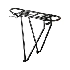 PORTE BAGAGE VELO ARRIERE A TRINGLES RACKTIME ECO NOIR 28" COMPATIBLE SYSTEME RACKTIME -poids maxi 25kgs- AVEC PINCE RESSORT