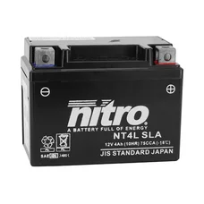 BATTERY 12V  4 Ah NT4L NITRO SLA MAINTENANCE FREE "READY TO USE" (Lg120xWd71xH91) (EQUALS YTC4L-BS / AGM / GEL)