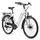 VELO ELECTRIQUE/VAE CITY 26 LEADER FOX LOTUS MIXTE BLANC 7V MOTEUR ROUE AR BAFANG 36V 45Nm BATTERIE 15Ah (18'' - H46cm - TAILLE M - POUR ADULTE DE 168cm à 178cm)