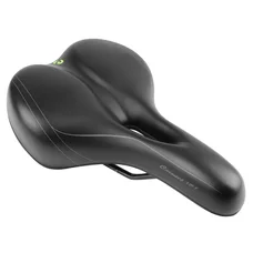 SADDLE- NEWTON FOR URBAN BIKE - "FOR MEN" BLACK - FLUIDYNAMIC DUAL DENSITY CONFORT 51 MODERATE  ERGO HOLE 272x192mm