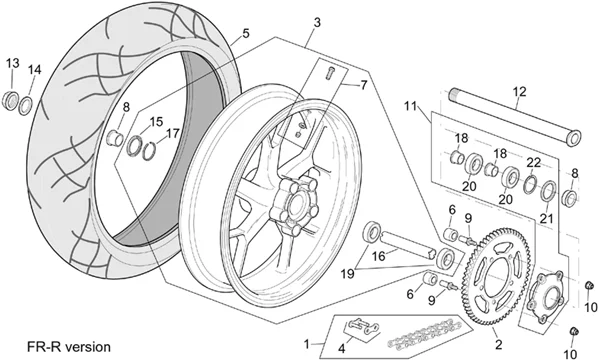 Roue ar.v. R-RF