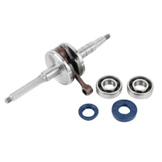 EMBIELLAGE/VILEBREQUIN SCOOT ADAPTABLE MBK 50 BOOSTER, STUNT/YAMAHA 50 BWS, SLIDER (AVEC ROULEMENTS + JOINTS)  - TOP PERF TYPE ORIGINE-