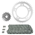 KIT CHAINE ADAPTABLE HONDA 750 VT C SHADOW 1997>2008, VT C SHADOW AERO 2009, VT C2 SHADOW 1997>2001  525  17x41  (DIAM COURONNE 112/138/12.25)  (DEMULTIPLICATION ORIGINE)  -AFAM-
