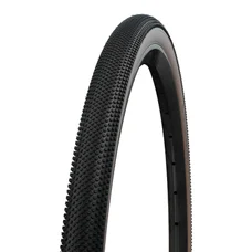 TYRE FOR GRAVEL BIKE 700 X 40 SCHWALBE G-ONE ALLROUND Black /Brown FOLDABLE (40-622) RENFORT RACE GUARD TUBELESS/TUBETYPE COMPATIBLE E-BIKE