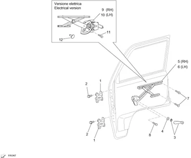 Lève-vitre avant et arrière