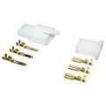 CONNECTEUR ELECTRIQUE PLASTIQUE 3 FICHES (3 COSSES PLATES MALES + 3 COSSES PLATES FEMELLES)  -P2R-