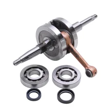EMBIELLAGE/VILEBREQUIN SCOOT ADAPTABLE PEUGEOT 50 TKR, TREKKER, SPEEDFIGHT, VIVACITY, BUXY, SQUAB, ZENITH, ELYSEO (SANS POMPE A AIR) (AVEC ROULEMENTS + JOINTS)  - TOP PERF TYPE ORIGINE-