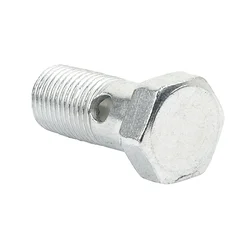 VIS RACCORD BANJO DURITE DE FREIN M10 x 100 LONG HORS TOUT 27mm HAUTEUR TROU PASSAGE LIQUIDE 11mm -P2R