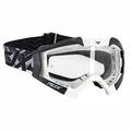 MASQUE/LUNETTES CROSS ADX MX BLANC/NOIR ECRAN TRANSPARENT ANTI-RAYURES (HOMOLOGUE EN1938) (+ LIVRE AVEC ECRAN MIROIR)