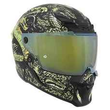 CASQUE INTEGRAL MPH BLADE COBRA DOUBLE ECRANS NOIR MAT/OR M (ECE 22.06)