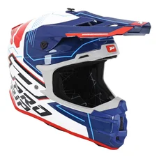 CASQUE CROSS ADULTE PROGRIP 3080 ADVENTURE BLANC/BLEU/ROUGE XL (ECE 22.06)