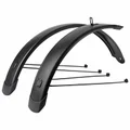 GARDE BOUE TRINGLES 20'' EUROFENDER TEMPO SQUARE 72mm NOIR MAT (PAIRE) AVEC FIXATION DOUBLES TRINGLES AMOVIBLES NOIRES (COMPATIBLE LEADER FOX MODELE HARLAN)