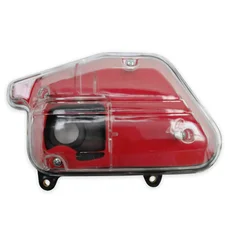 FILTRE A AIR SCOOT ADAPTABLE MBK 50 BOOSTER 1990>2003, STUNT 1990>2003/YAMAHA 50 BWS 1990>2003, SLIDER 1990>2003 TRANSPARENT MOUSSE ROUGE (BOITE A AIR)  -REPLAY-