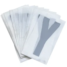 LETTRE PLAQUE PVC MOTO/SCOOTER 45mm  Y  (VENDU PAR 10)